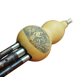 パフォーマンスレベルの中国雲南自由なリート瓢箪＆竹製葫蘆絲楽器販売