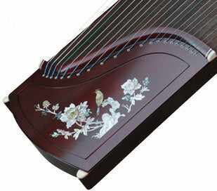 専業級花鳥彫り紅檀古箏楽器中国ハープ販売